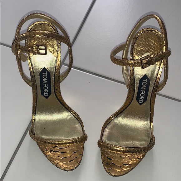 Tom Ford Shoes - Tom ford snake 39 🐍 python gold great condition